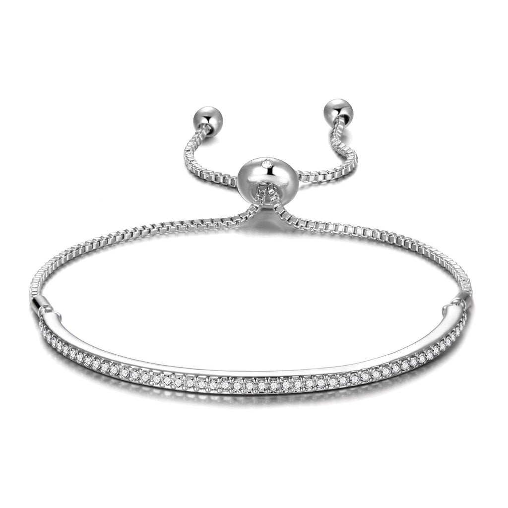 Set of Three Friendship Slider Bracelets Created with Zircondia® Crystals