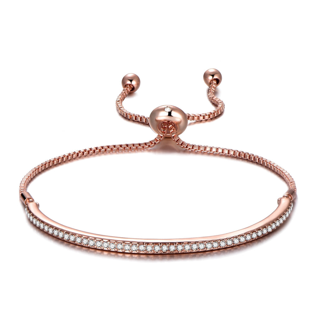 Set of Three Friendship Slider Bracelets Created with Zircondia® Crystals