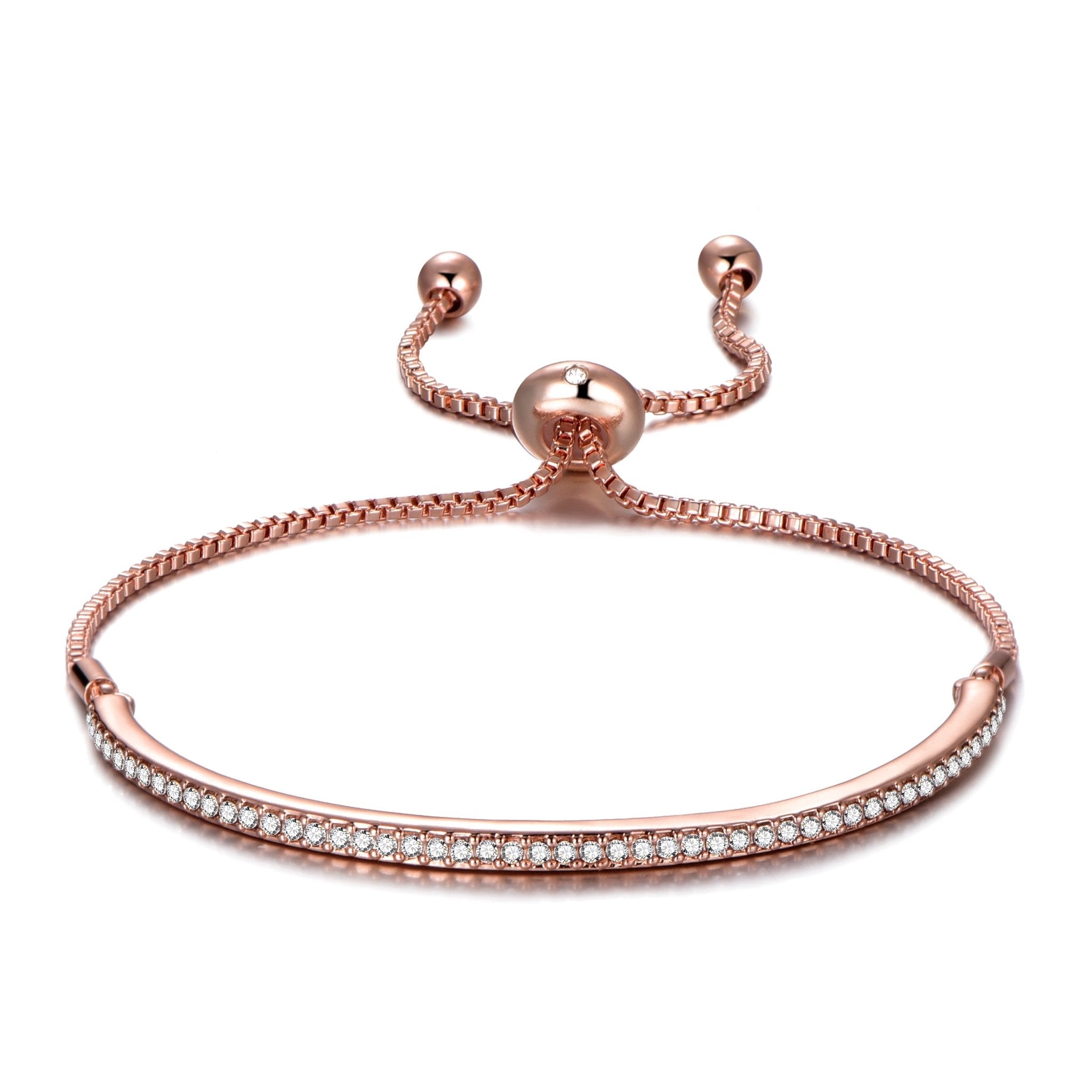 Set of Three Friendship Slider Bracelets Created with Zircondia® Crystals