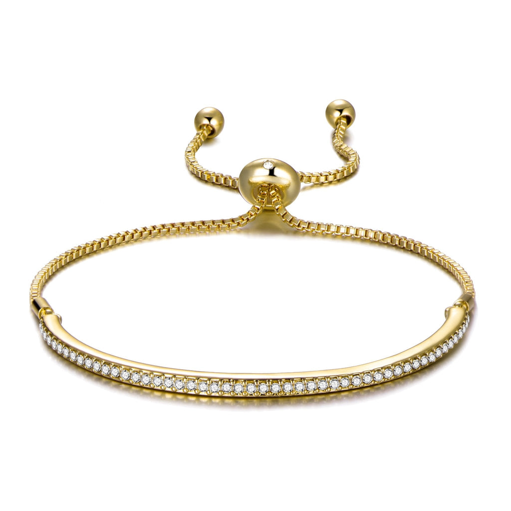 Set of Three Friendship Slider Bracelets Created with Zircondia® Crystals