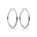 Silver Plated 30mm Hoop Earrings
