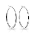 Silver Plated 40mm Hoop Earrings