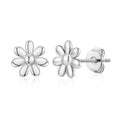 Silver Plated Daisy Earrings