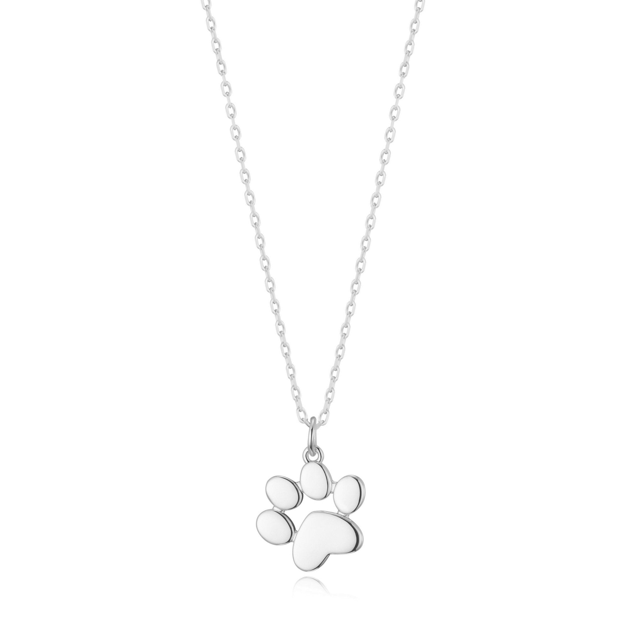 Silver Plated Dog Paw Necklace