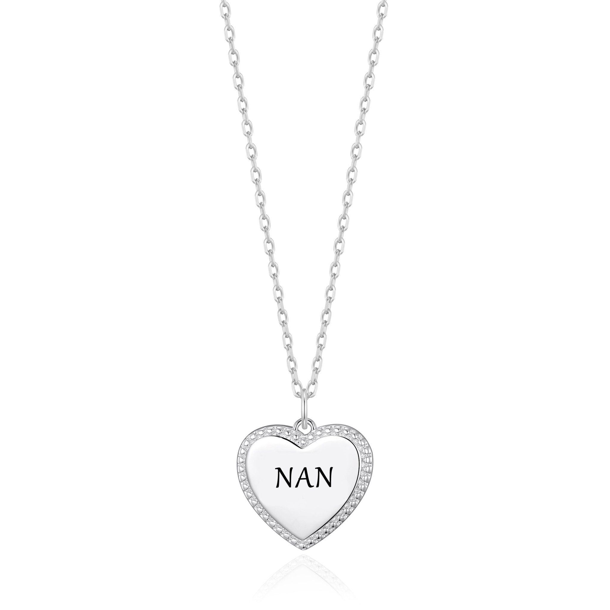 Silver Plated Filigree Heart Nan Necklace