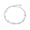 Silver Plated Heart Bracelet