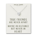 Silver Plated Heart Necklace with Quote Card