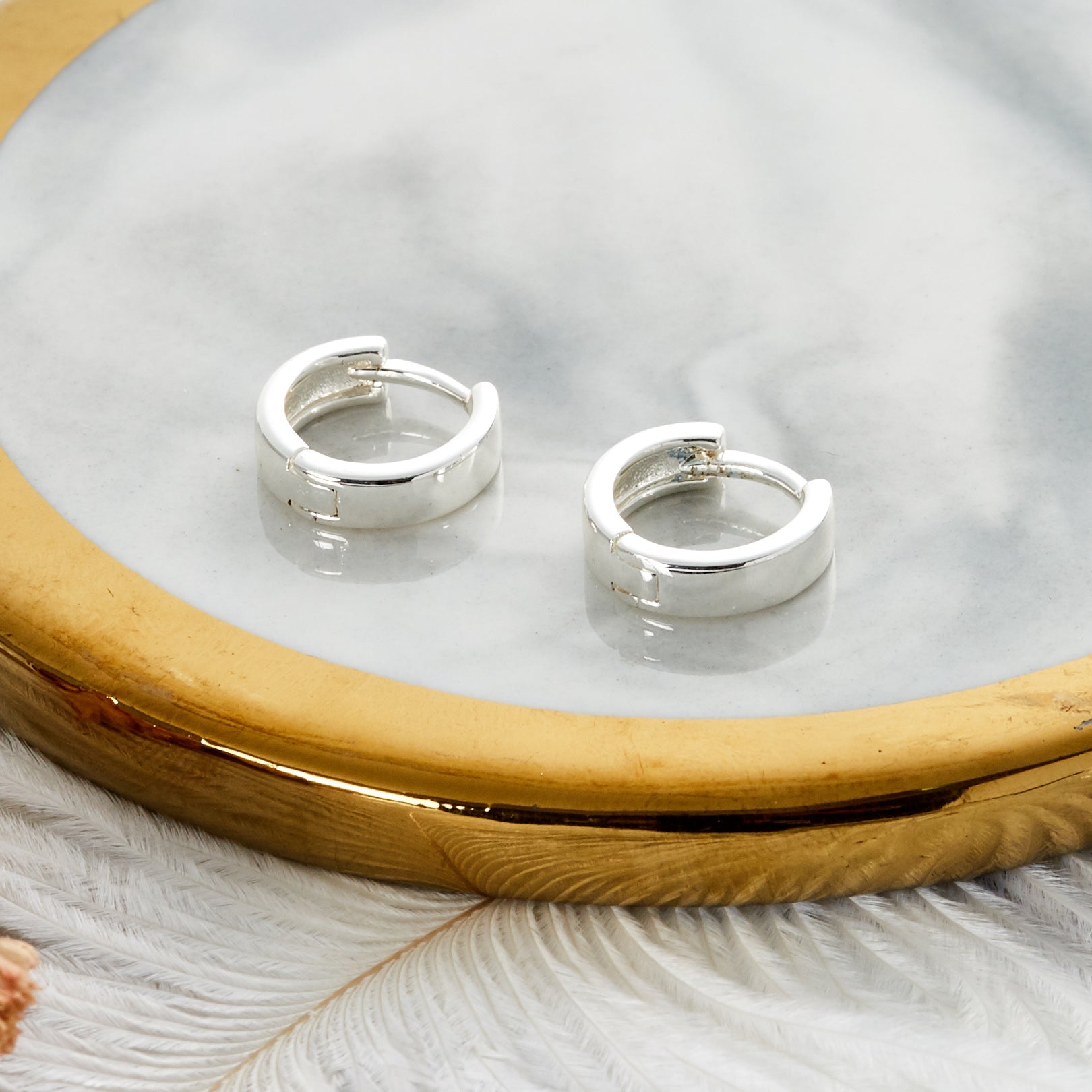 Silver Plated Huggie Earrings