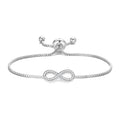 Silver Plated Infinity Friendship Slider Bracelet Created with Zircondia® Crystals