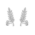 Silver Plated Leaf Earrings