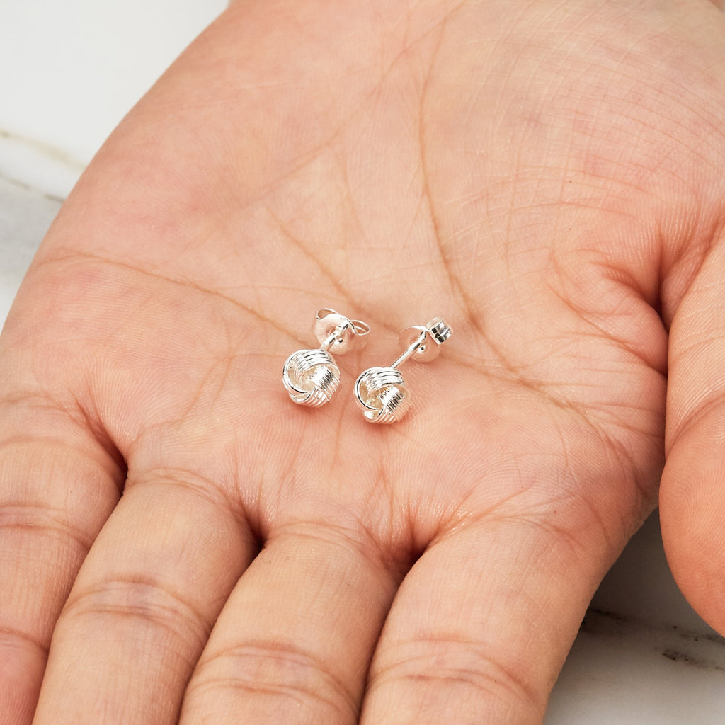 Silver Plated Love Knot Earrings