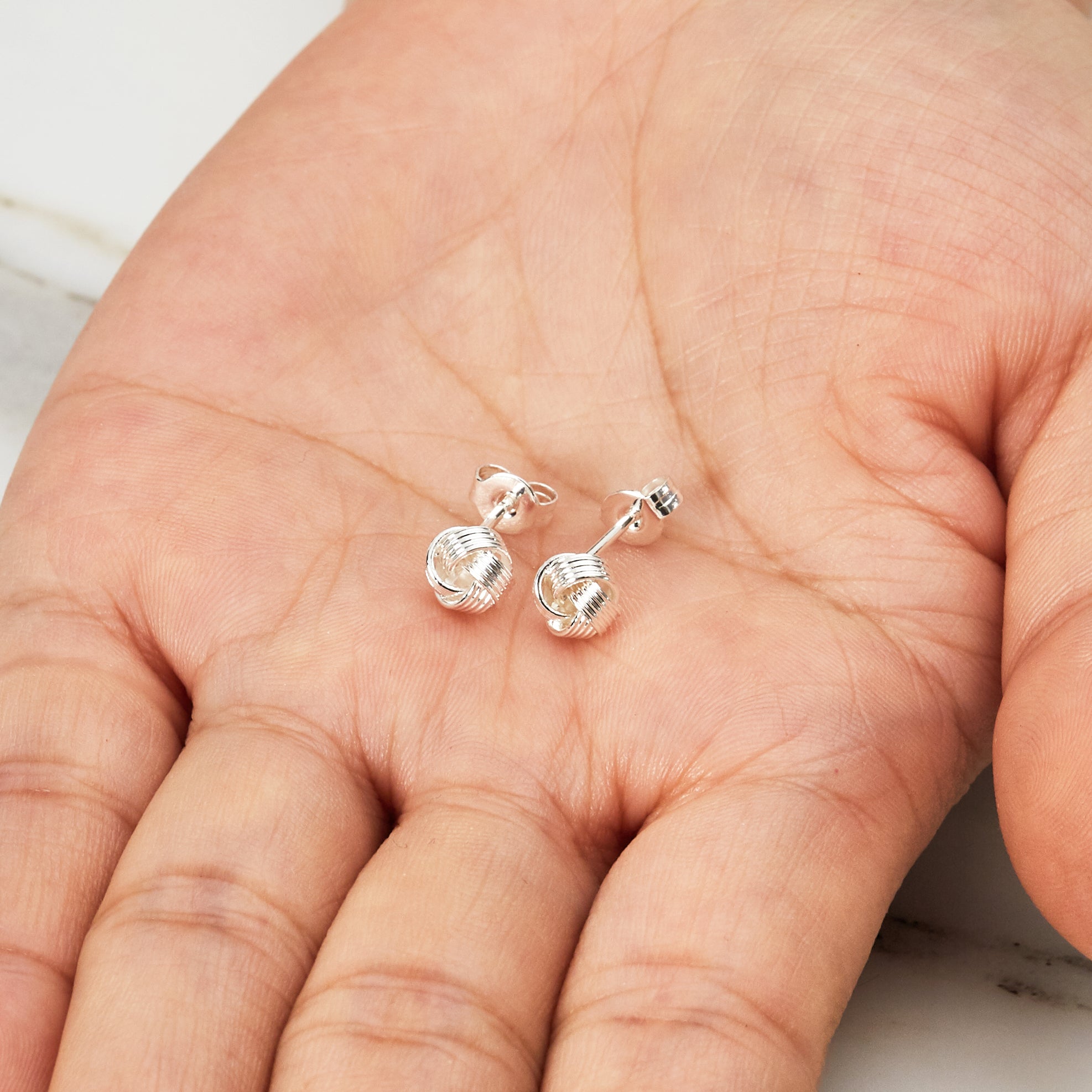 Silver Plated Love Knot Earrings