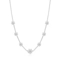 Silver Plated Multi Daisy Necklace
