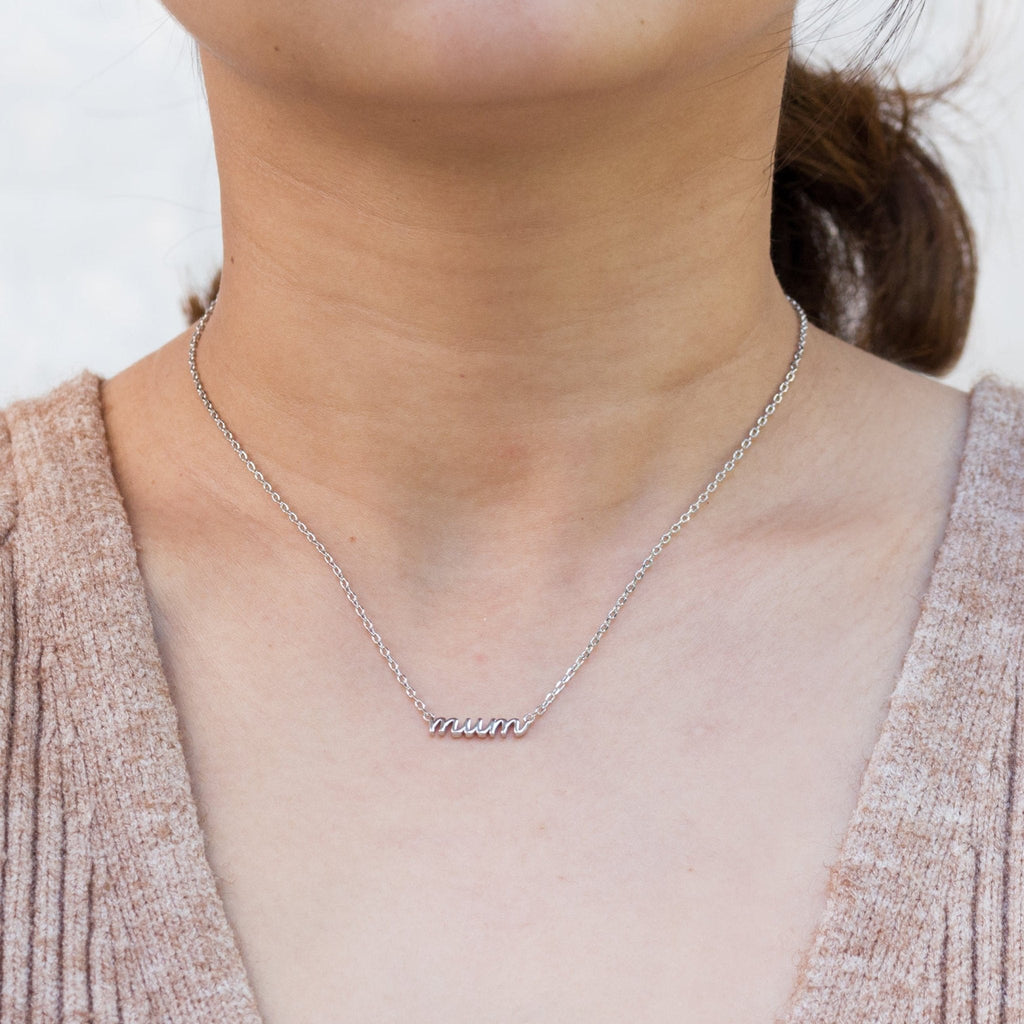 Silver Plated Mum Necklace