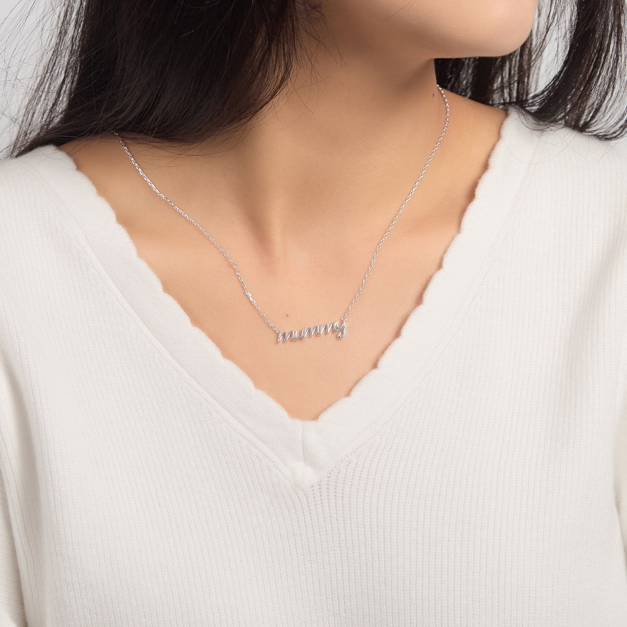 Silver Plated Mummy Necklace