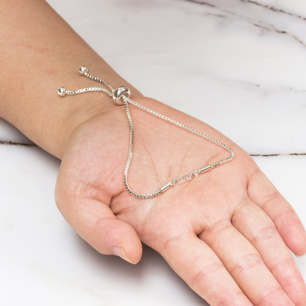 Silver Plated Nan Bracelet Created with Zircondia® Crystals with Gift Box