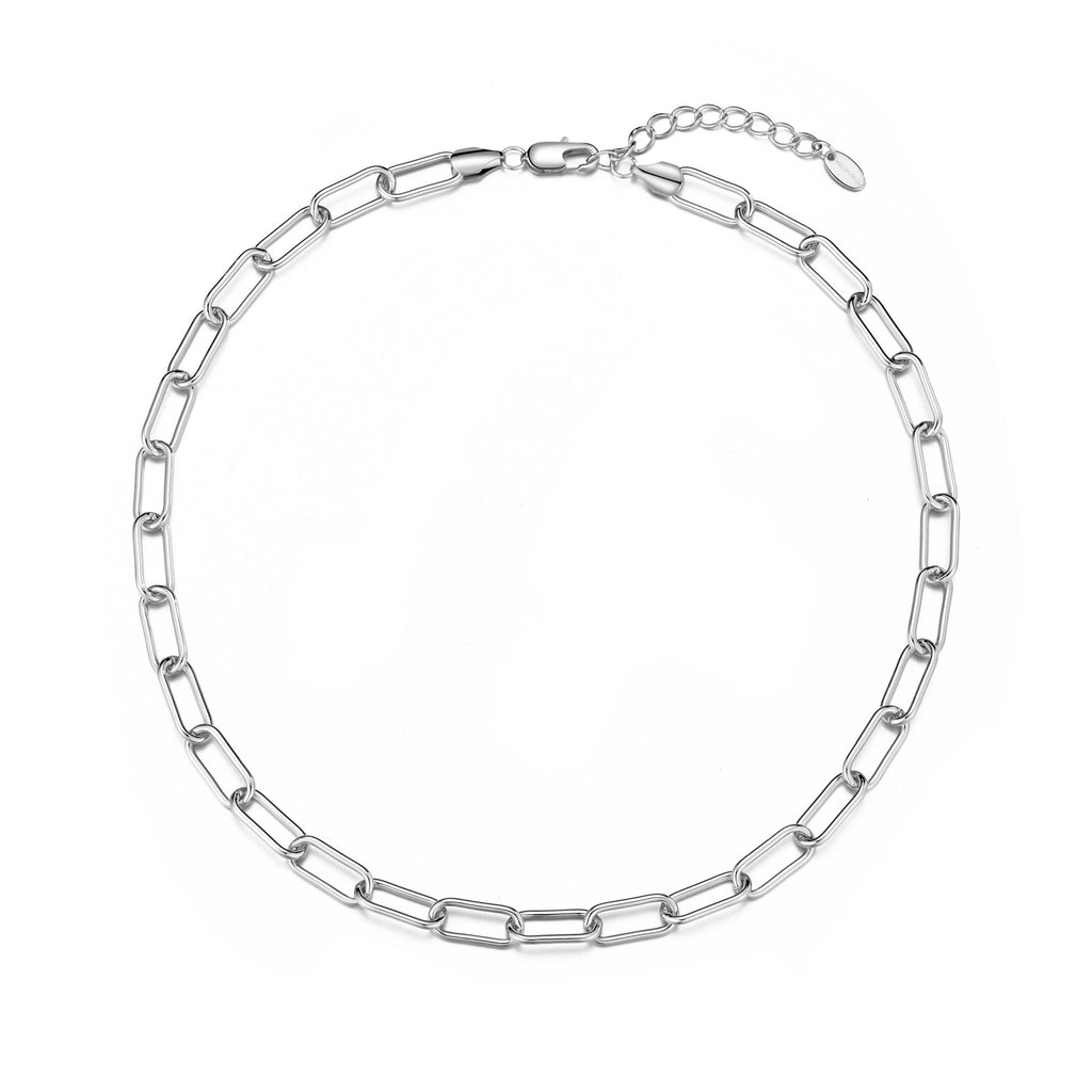 Silver Plated Paperclip Necklace