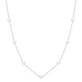 Silver Plated Pearl Chain Necklace