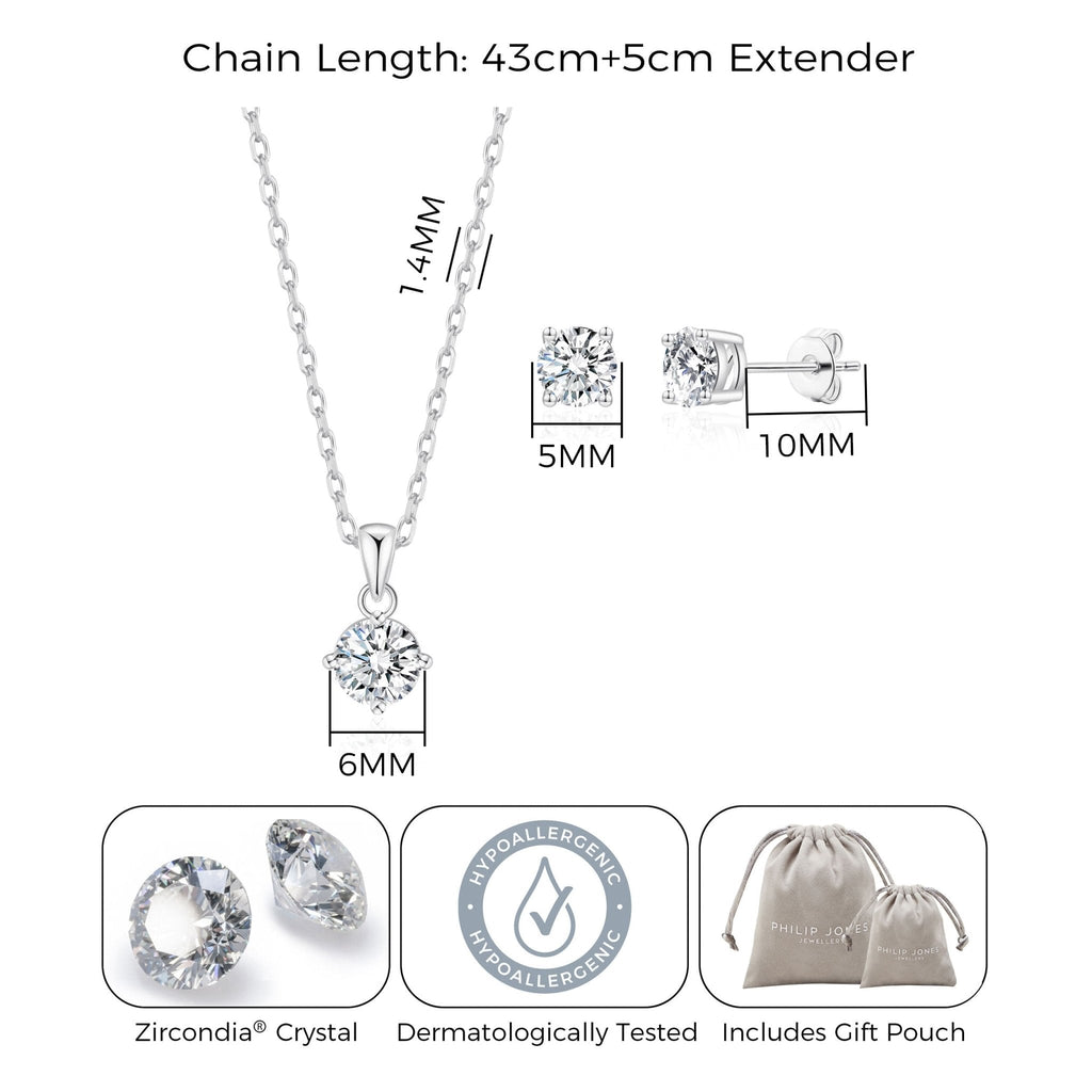 Silver Plated Infinity Friendship Slider Set Created with Zircondia® Crystals