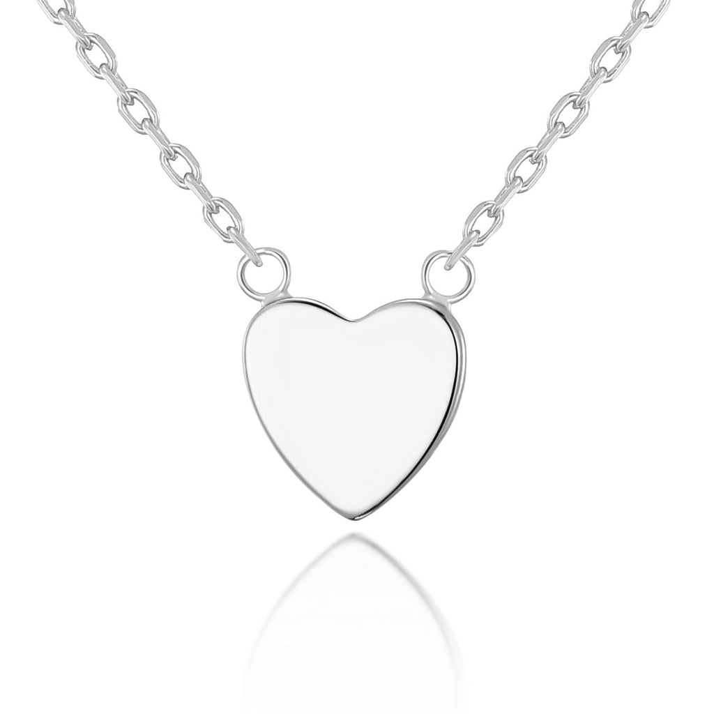 Silver Plated Heart Necklace with Quote Card