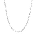 Silver Plated Small Link Paperclip Necklace