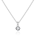 Silver Plated Solitaire Necklace Created with Zircondia® Crystals