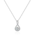Silver Plated Solitaire Twist Necklace Created with Zircondia® Crystals
