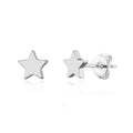 Silver Plated Star Stud Earrings