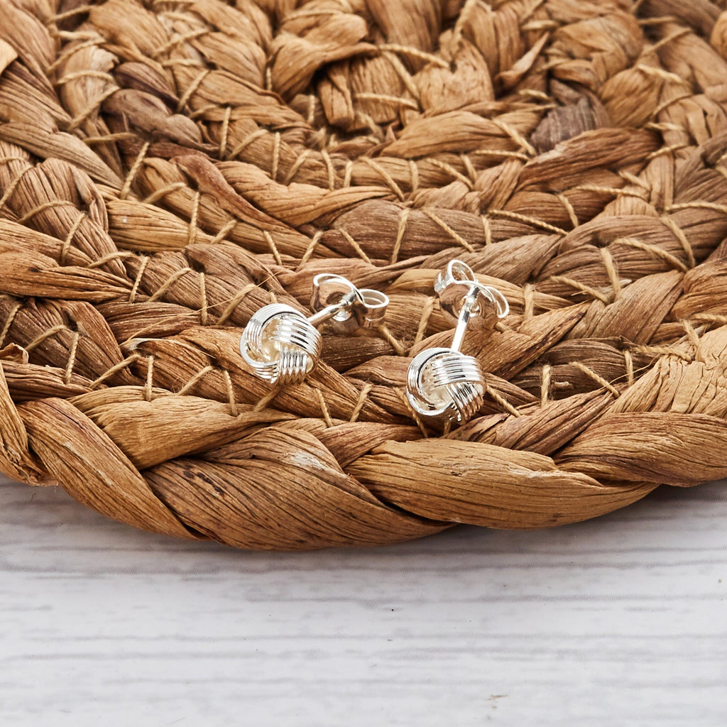 Silver Plated Thank You for Helping us Tie The Knot Bridal Earrings with Quote Card