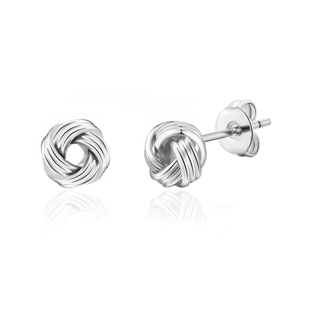 Silver Plated Thank You for Helping us Tie The Knot Bridal Earrings with Quote Card