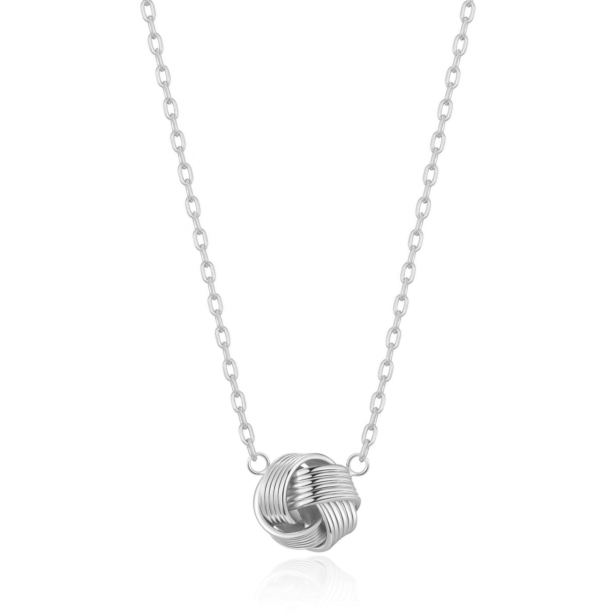 Silver Plated Thank You for Helping us Tie The Knot Bridal Necklace with Quote Card