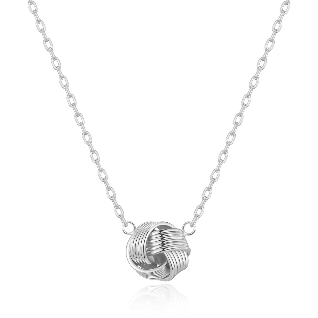 Silver Plated Love Knot Necklace