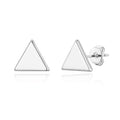 Silver Plated Triangle Stud Earrings