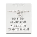 Sister Charm Bracelet with Quote Card Created with Zircondia® Crystals