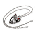 Snake Necklace Red Crystal Gothic Pewter Alchemy