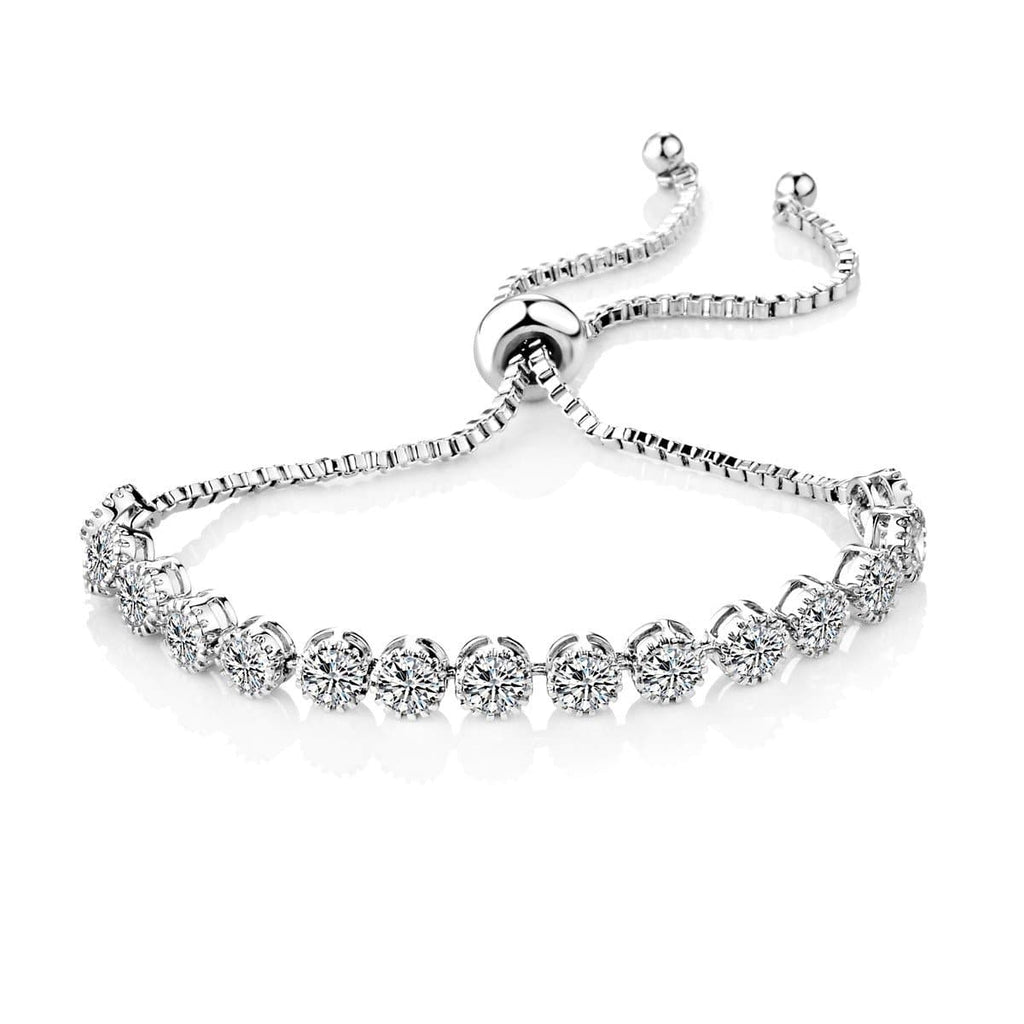 Solitaire Crystal Friendship Slider Bracelet with Zircondia® Crystals