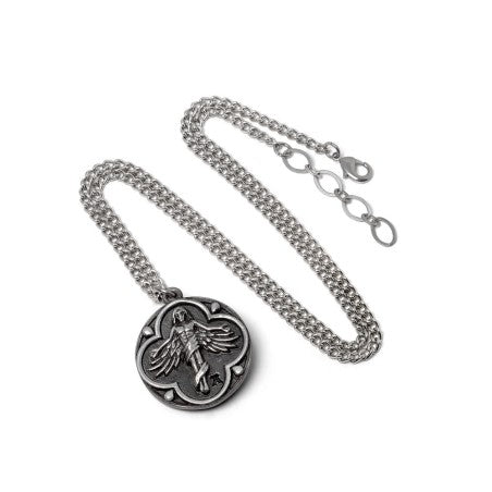 Alchemy Gothic St. Levantius Talisman Dual-Sided Pewter Necklace