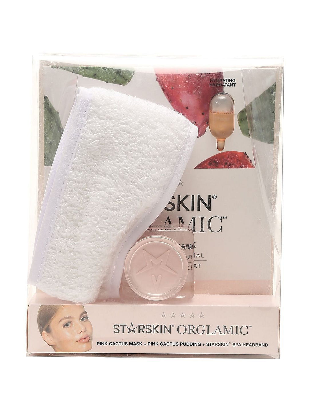STARTSKIN The Orglamic™ Collection Set 3PCS, Pudding + Pink Cactus Mask + Headband