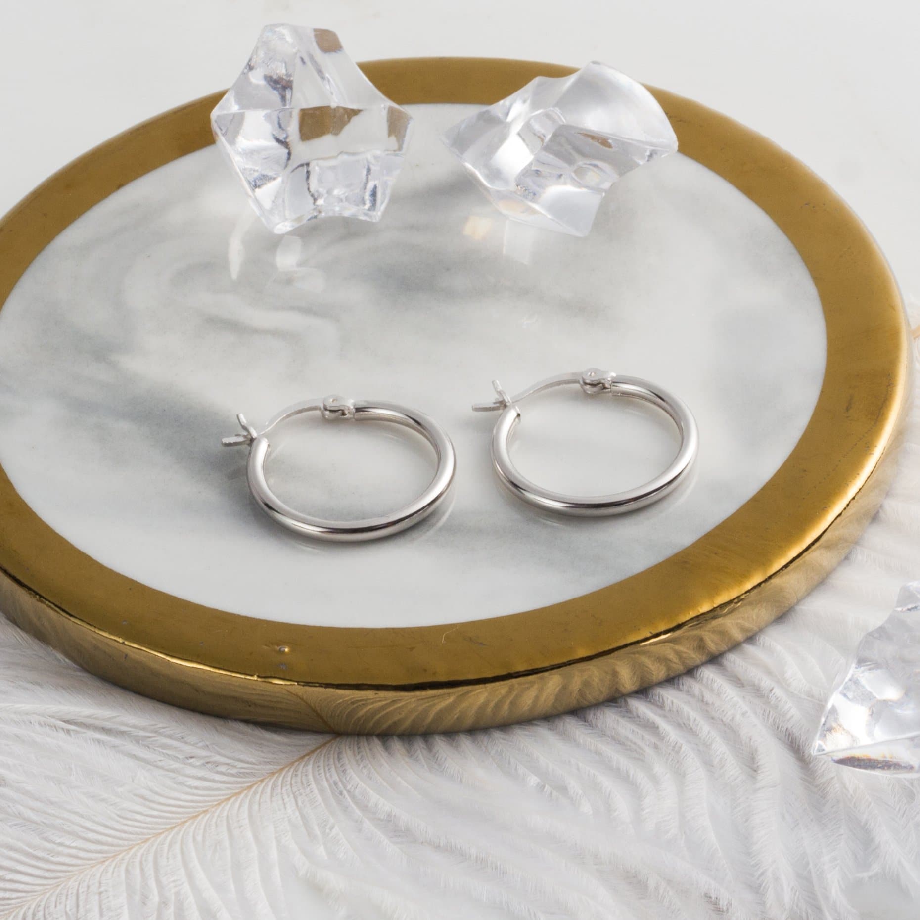 Sterling Silver 20mm Hoop Earrings