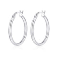 Sterling Silver 25mm Hoop Earrings