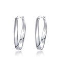 Sterling Silver 30mm Oval Hoop Earrings