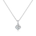 Sterling Silver April (Diamond) Birthstone Necklace Created with Zircondia® Crystals