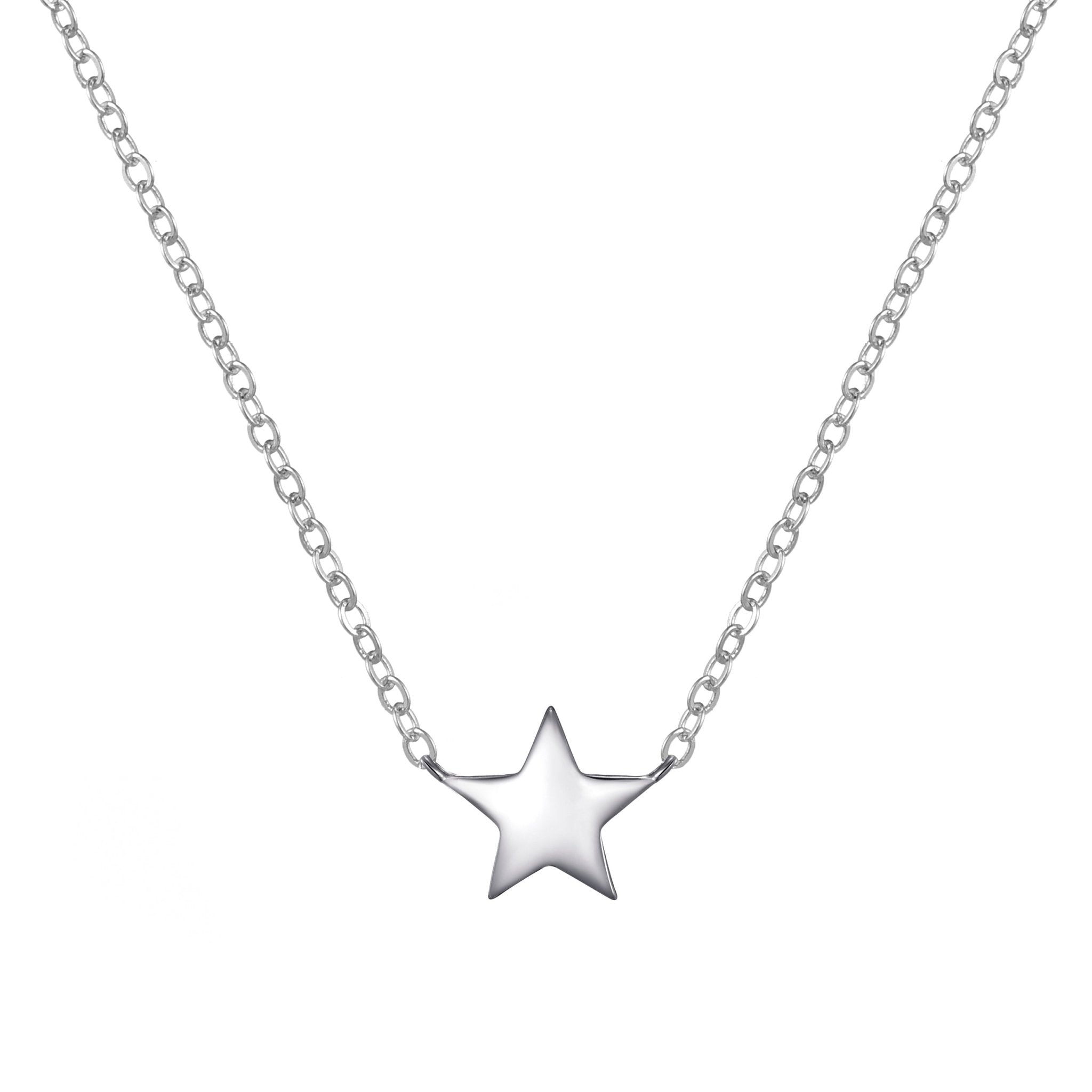 Sterling Silver Daughter Quote Star Necklace