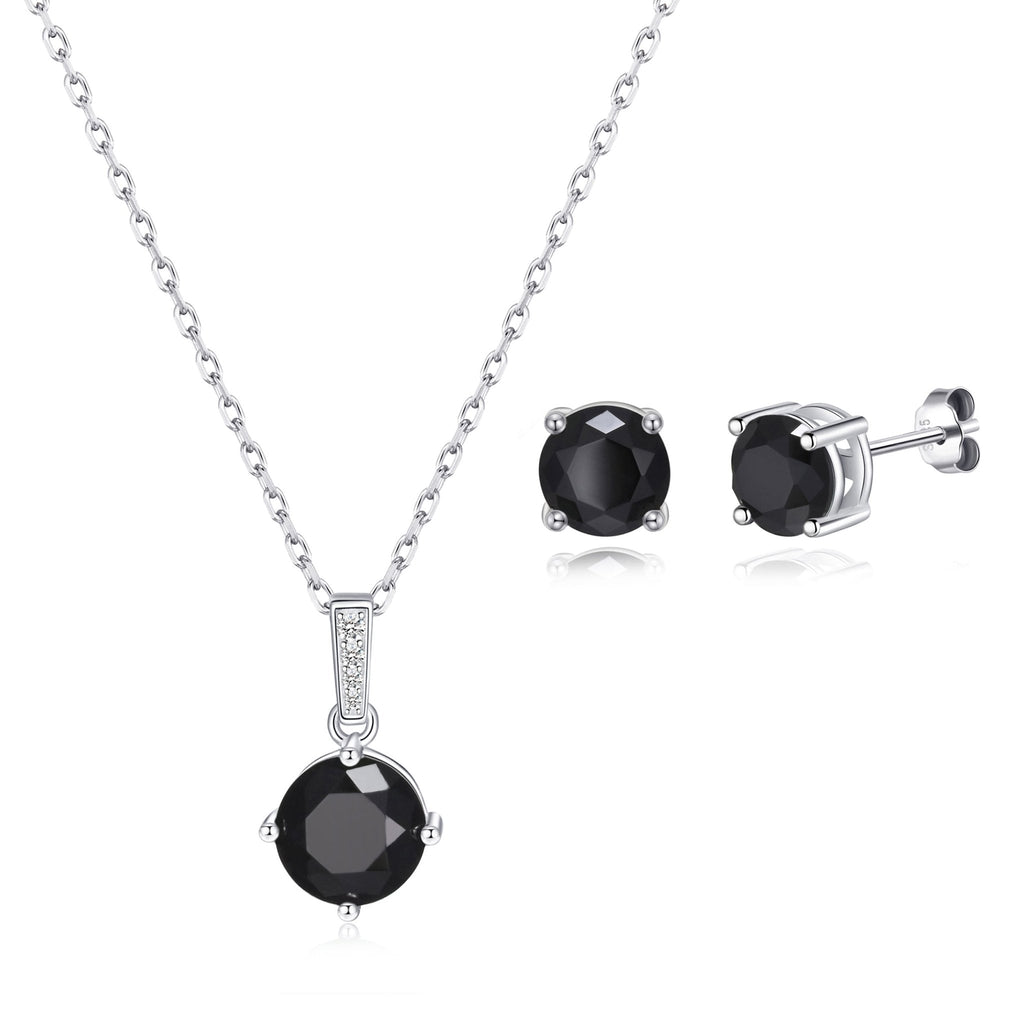 Sterling Silver Black Onyx Gemstone Set with Quote Card