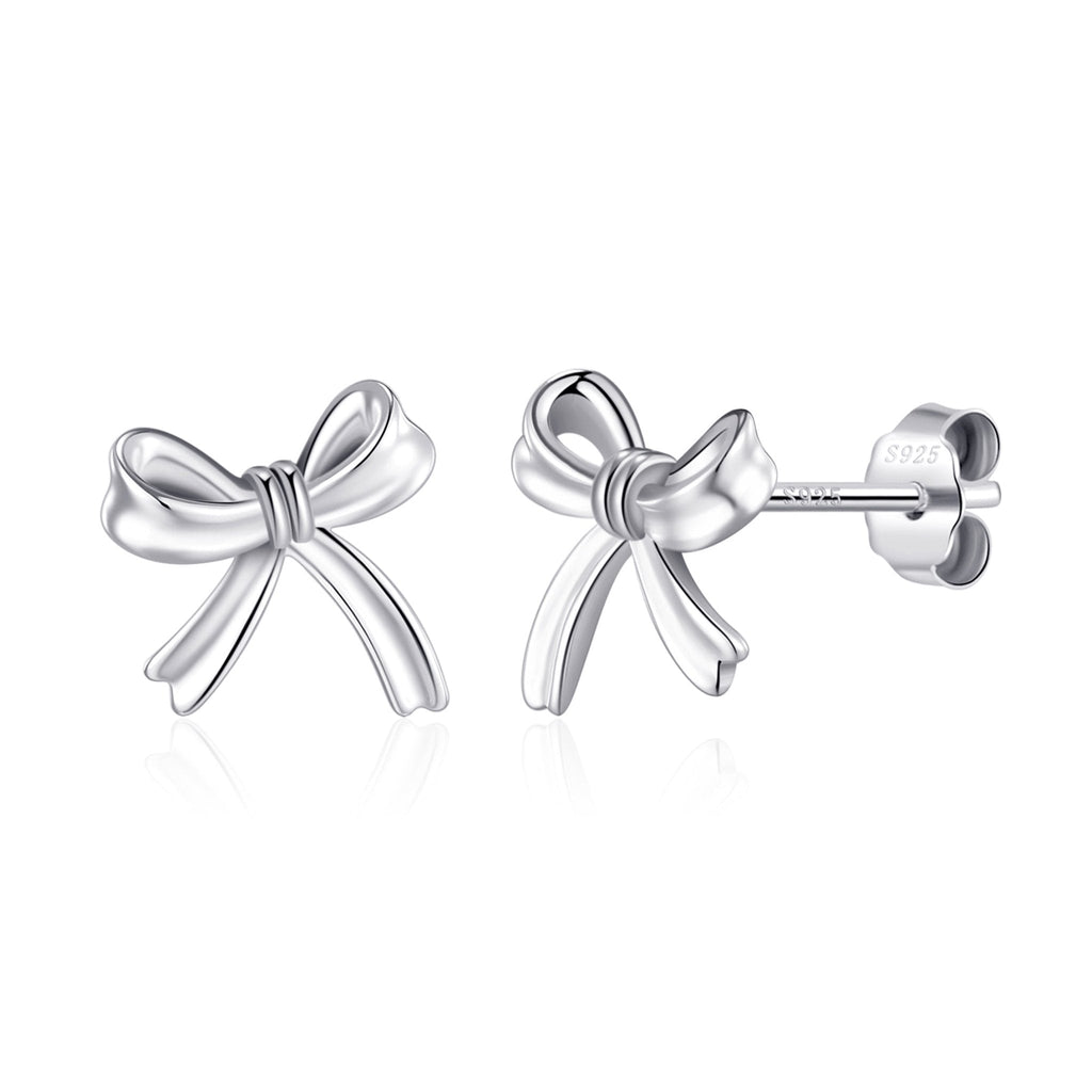 Sterling Silver Bow Earrings