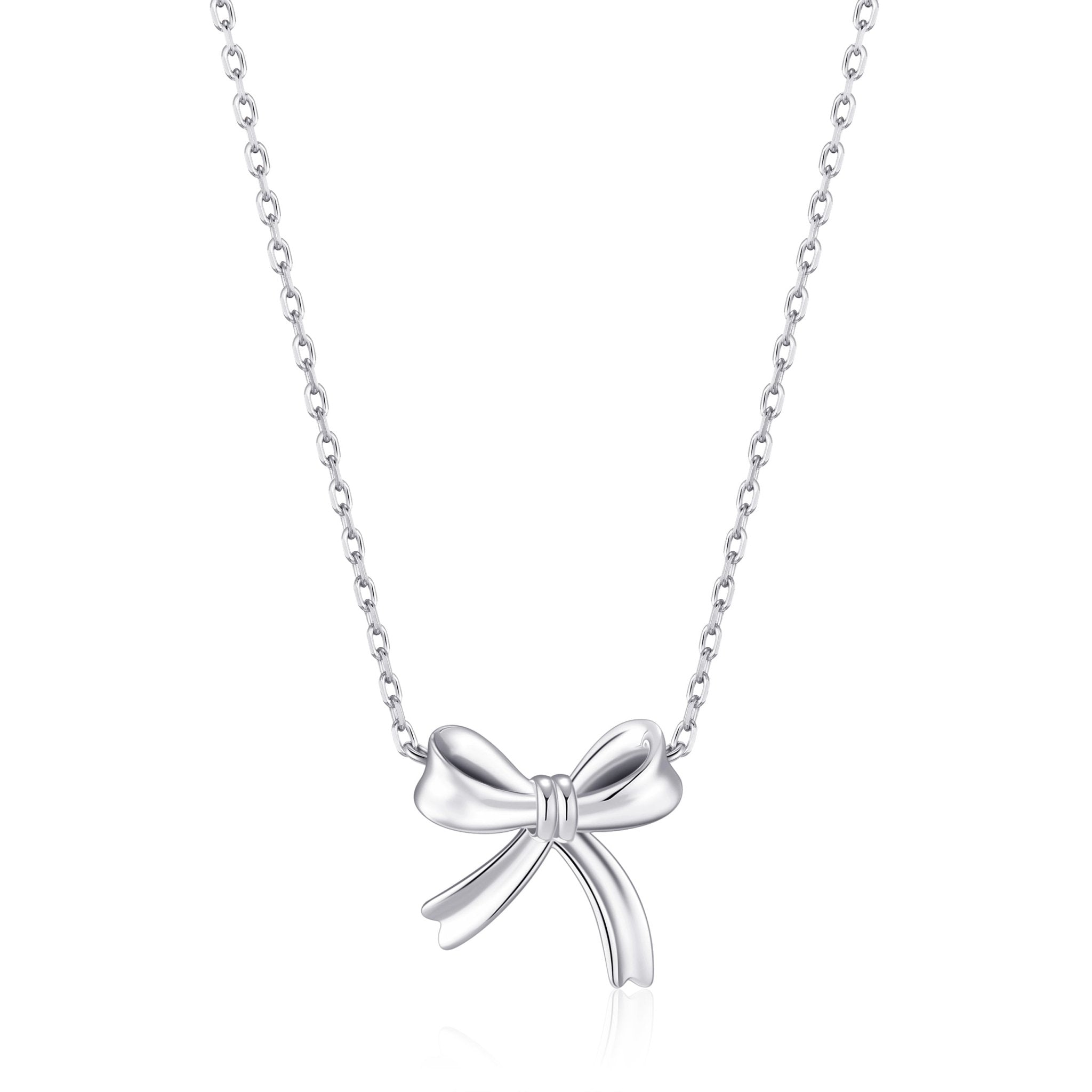 Sterling Silver Bow Necklace