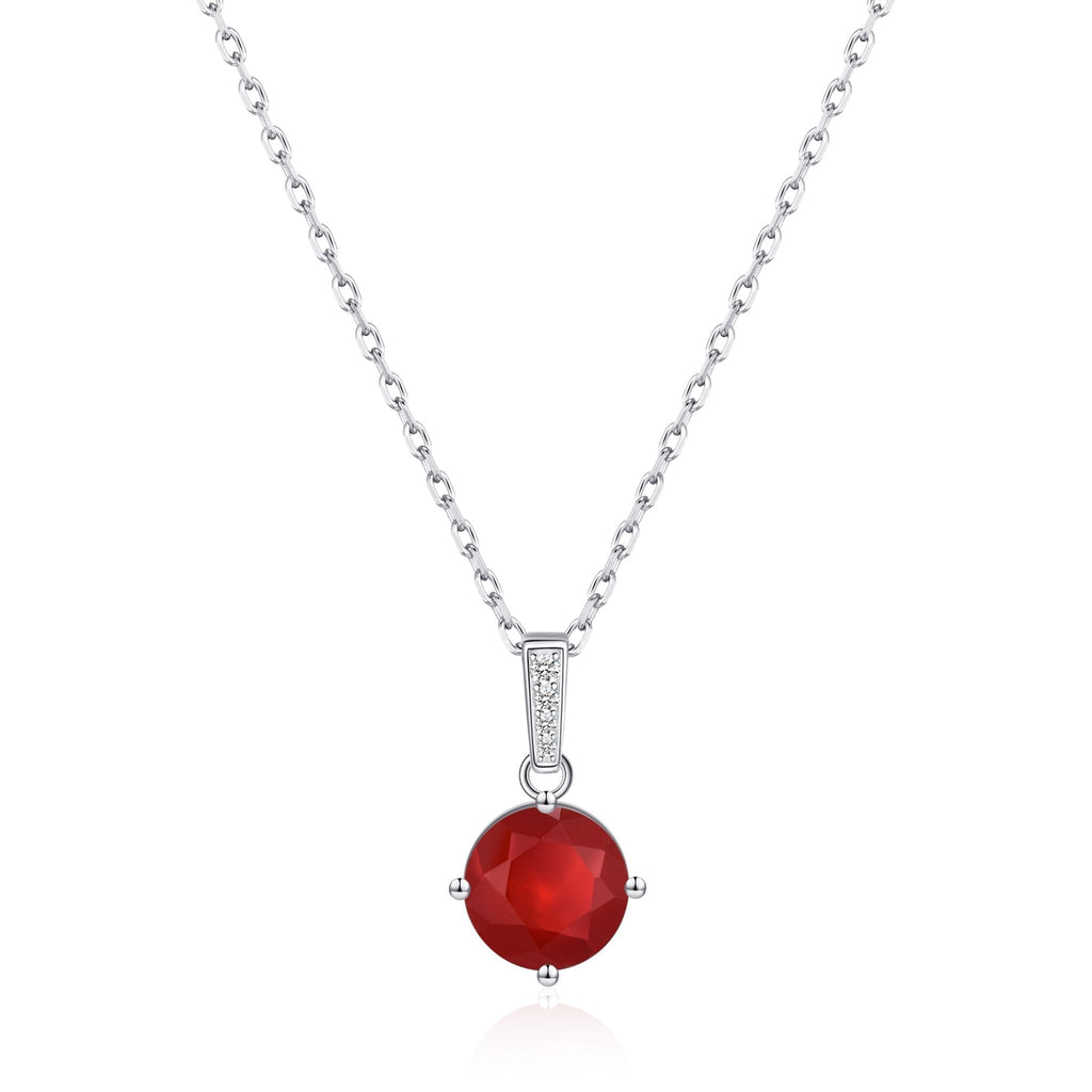 Sterling Silver Carnelian Gemstone Necklace