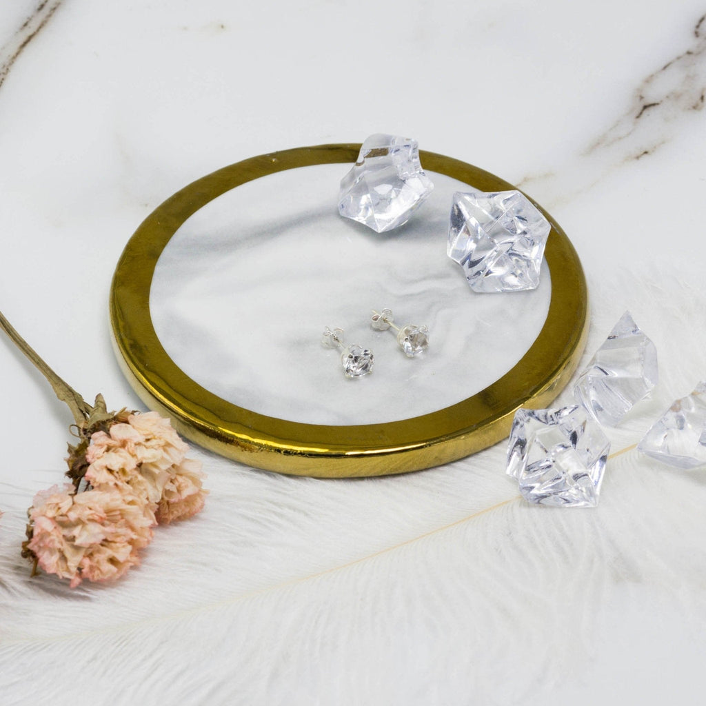 Sterling Silver Earrings Created with Zircondia® Crystals