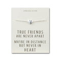 Sterling Silver Friendship Quote Heart Bracelet