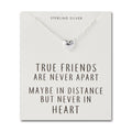 Sterling Silver Friendship Quote Heart Necklace
